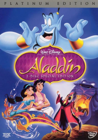 Disney's Aladdin movie poster for the Platinum Edition on DVD.