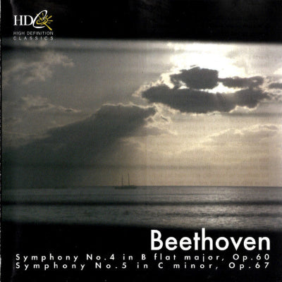 Album cover with sunset over water and 'Beethoven' text, featuring High Definition Classics logo.