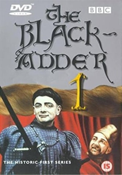 DVD cover of 'The Black Adder' with two characters and a castle in the background.