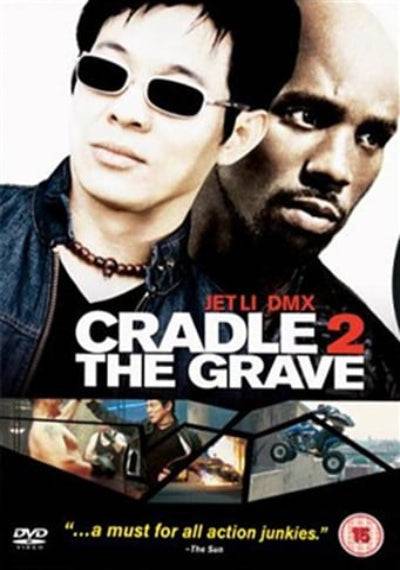 Movie poster for 'Cradle 2 the Grave' featuring two men and promotional text.
