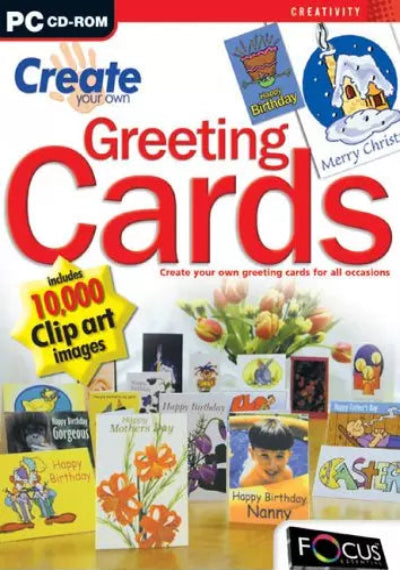 Create Your Own Greeting Cards Windows 95 2001 PC Used