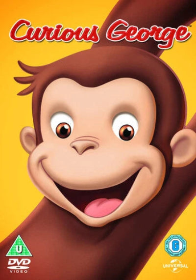 Curious George DVD cover with a yellow background