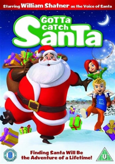 Poster for 'Gotta Catch Santa' with Santa Claus and children in a snowy scene.