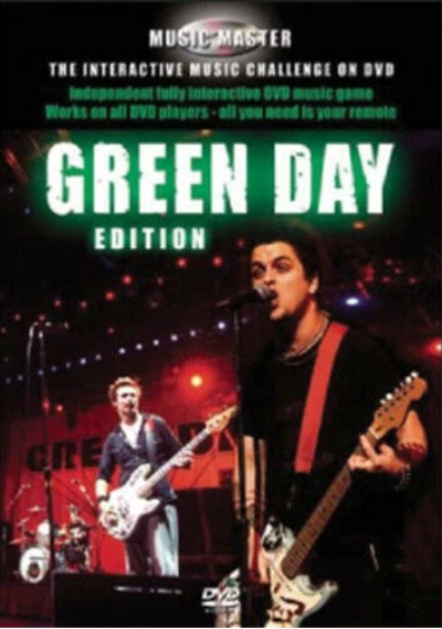 DVD cover for 'Green Day Edition' interactive music game with band members on stage.