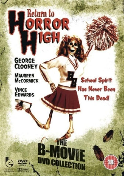 DVD cover of 'Return to Horror High' with skeleton cheerleader and text.