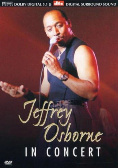 DVD cover of Jeffrey Osborne in concert with a red background