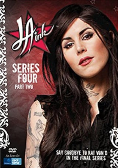 DVD cover for 'LA Ink' Series Four Part Two with a woman's face and tattoos.