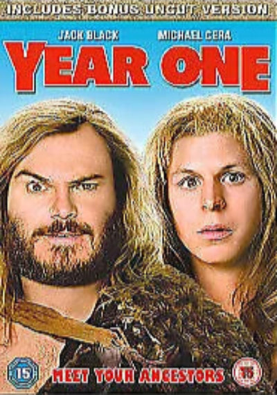 DVD cover of 'Year One' featuring two characters with a beard and long hair.