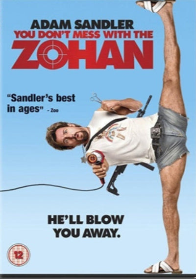 DVD cover of 'You Don't Mess with the Zohan' featuring Adam Sandler.