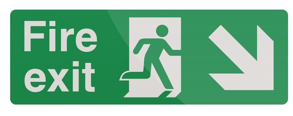 Fire Exit Right Pick and Sell the shop for Stay Home Entertainment Packs.!! Safety Signs