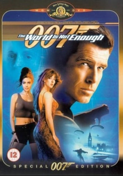 DVD cover of 'The World Is Not Enough' featuring James Bond characters and logo.