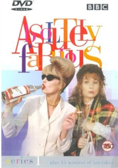 DVD cover of 'Absolutely Fabulous' with two characters and the BBC logo.