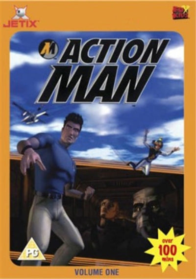 Action Man DVD cover with character and text on an orange background