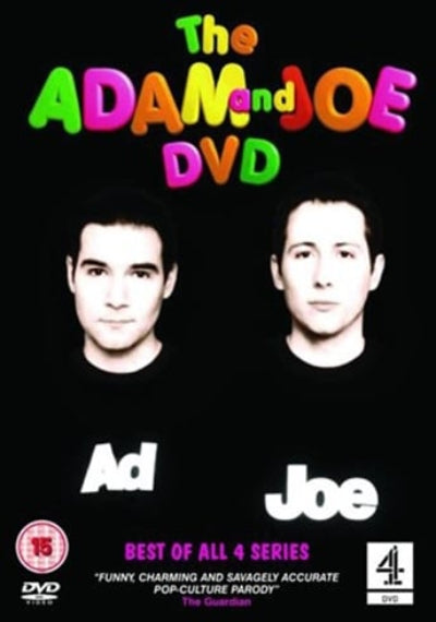 Adam and Joe on a black dvd cover