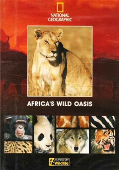 National Geographic magazine cover featuring a lion and various animals with a red background.