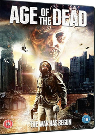 Survivor with a gun walking through a deserted city.