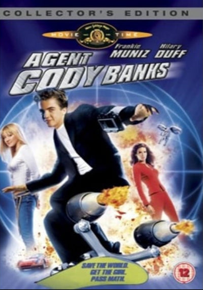 DVD cover of 'Agent Cody Banks' with characters and promotional text on a blue background
