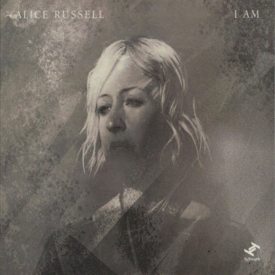 Album cover with a stylized portrait of a woman and text 'Alice Russell I AM' on a textured background.