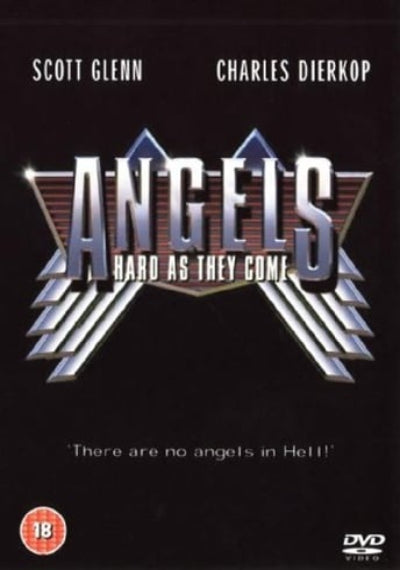 DVD cover of 'Angels Hard as They Come' with title and actors' names on a black background.