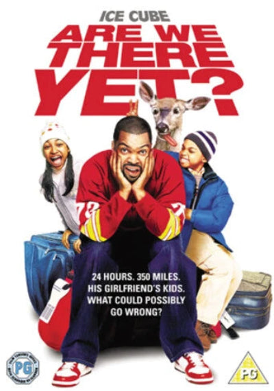 Movie poster for 'Are We There Yet?' featuring Ice Cube and children with a deer.