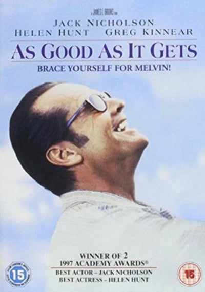 Movie poster for 'As Good As It Gets' with a man looking up towards the sky.