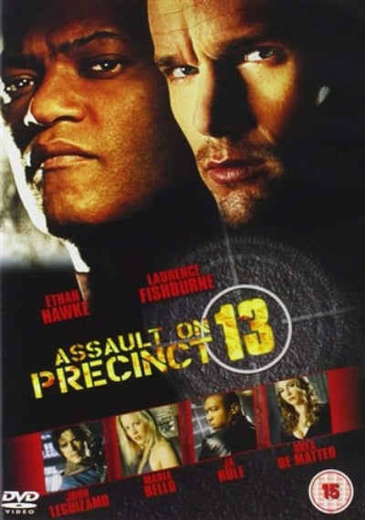 Movie poster for 'Assault on Precinct 13' featuring two men's faces.