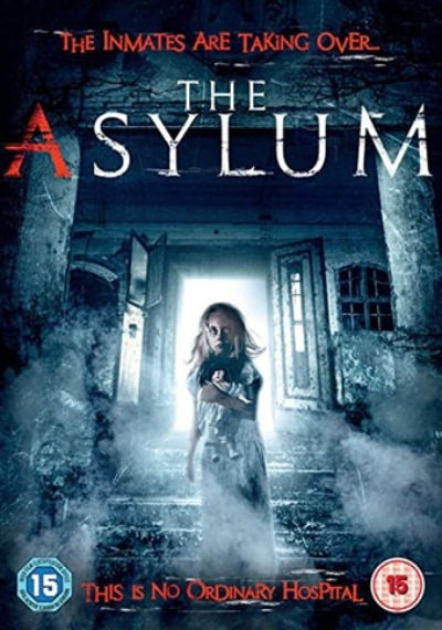 Movie poster for 'The Asylum' with a woman in a hospital setting.