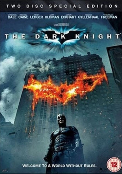 Two-disc special edition of 'The Dark Knight' with Batman and cityscape on cover