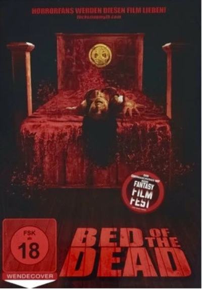 DVD cover of 'Bed of the Dead' with horror-themed design and FSK rating.