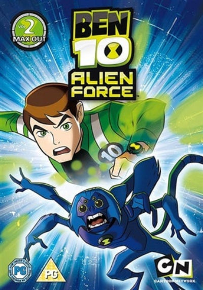 Ben 10 Alien Force DVD cover with character and alien on a dynamic background