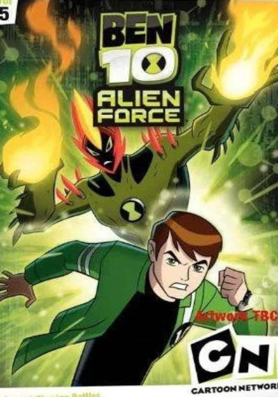 Ben 10 Alien Force DVD cover with animated character and logo