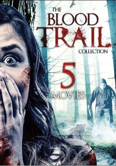 Movie collection cover titled 'The Blood Trail' with a woman's face and a person in the woods.