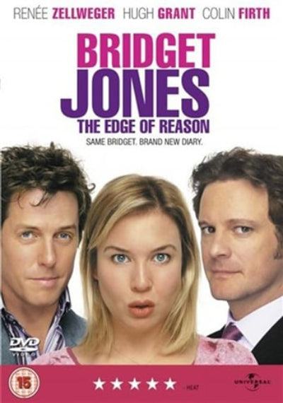 Movie poster for 'Bridget Jones: The Edge of Reason' featuring three main characters.