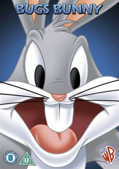 Close-up of Bugs Bunny with a blue background