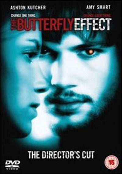 DVD cover of 'The Butterfly Effect' with faces and text