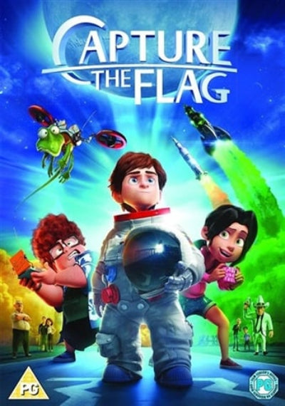 Movie poster for 'Capture the Flag' with animated characters and vibrant colours.