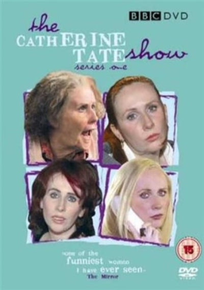 DVD cover of 'The Catherine Tate Show' with four character portraits on a light blue background.