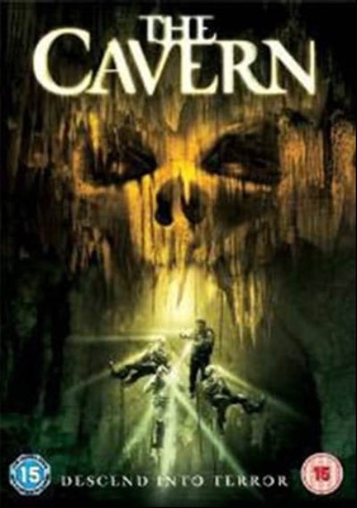 Movie poster for 'The Cavern' with a dark cave scene and text.