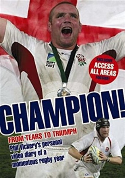 Book cover featuring a rugby player with a medal and text about a personal video diary of a rugby year.