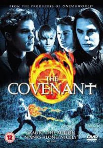DVD cover of 'The Covenant' with characters and logo