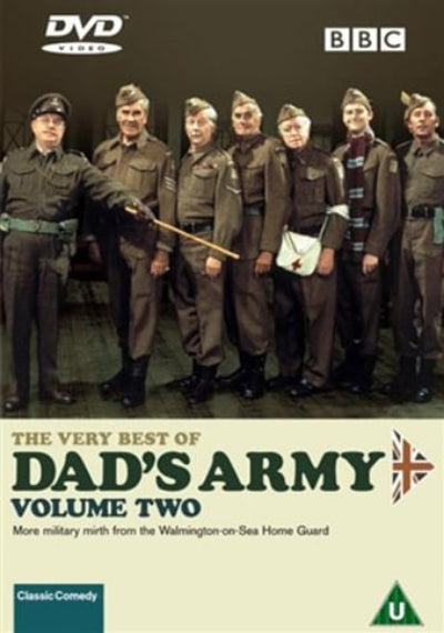 DVD cover of 'The Very Best of Dad's Army Volume Two' featuring six men in military uniforms.