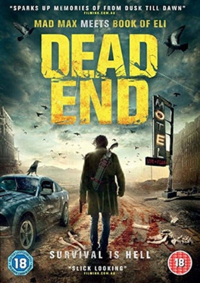 Movie poster for 'Dead End' featuring a person walking away from a car with a motel sign in the background.