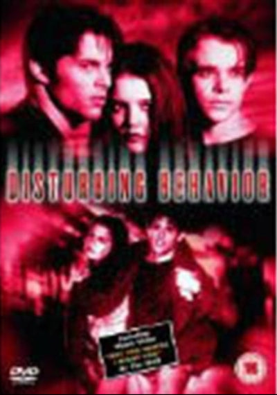 DVD cover of 'Disturbing Behaviour' with a red and black color scheme.