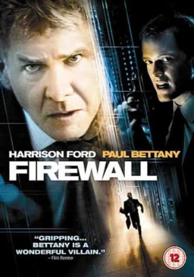 Movie poster for 'Firewall' featuring Harrison Ford and Paul Bettany.