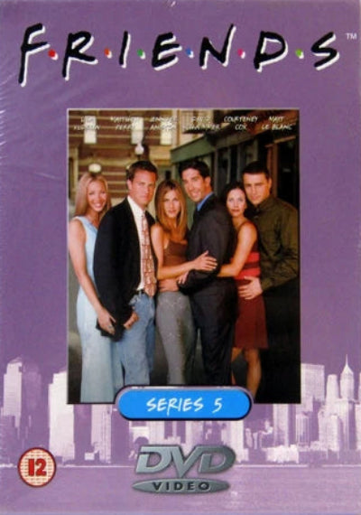 DVD box set of 'Friends' Series 5 on a white background