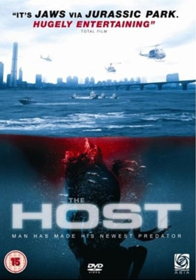 DVD cover of 'The Host' with underwater scene and cityscape