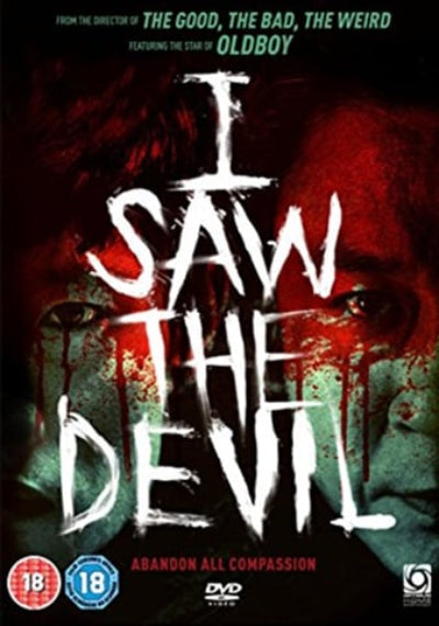 Movie poster for 'I Saw the Devil' with text and graphic design elements.