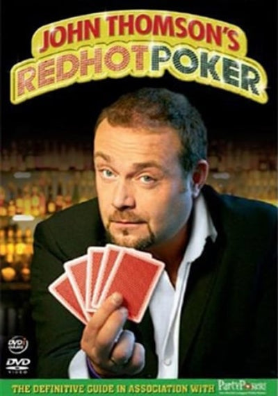 DVD cover of 'Redhot Poker' with a man holding playing cards in a bar setting