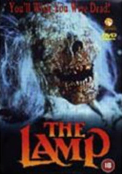 DVD cover of 'The Lamp' with a creature and text on a dark background