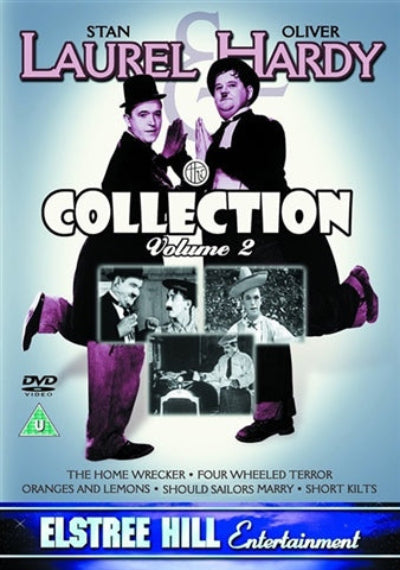 DVD cover of Laurel and Hardy Collection Volume 2 with black and white images and text.